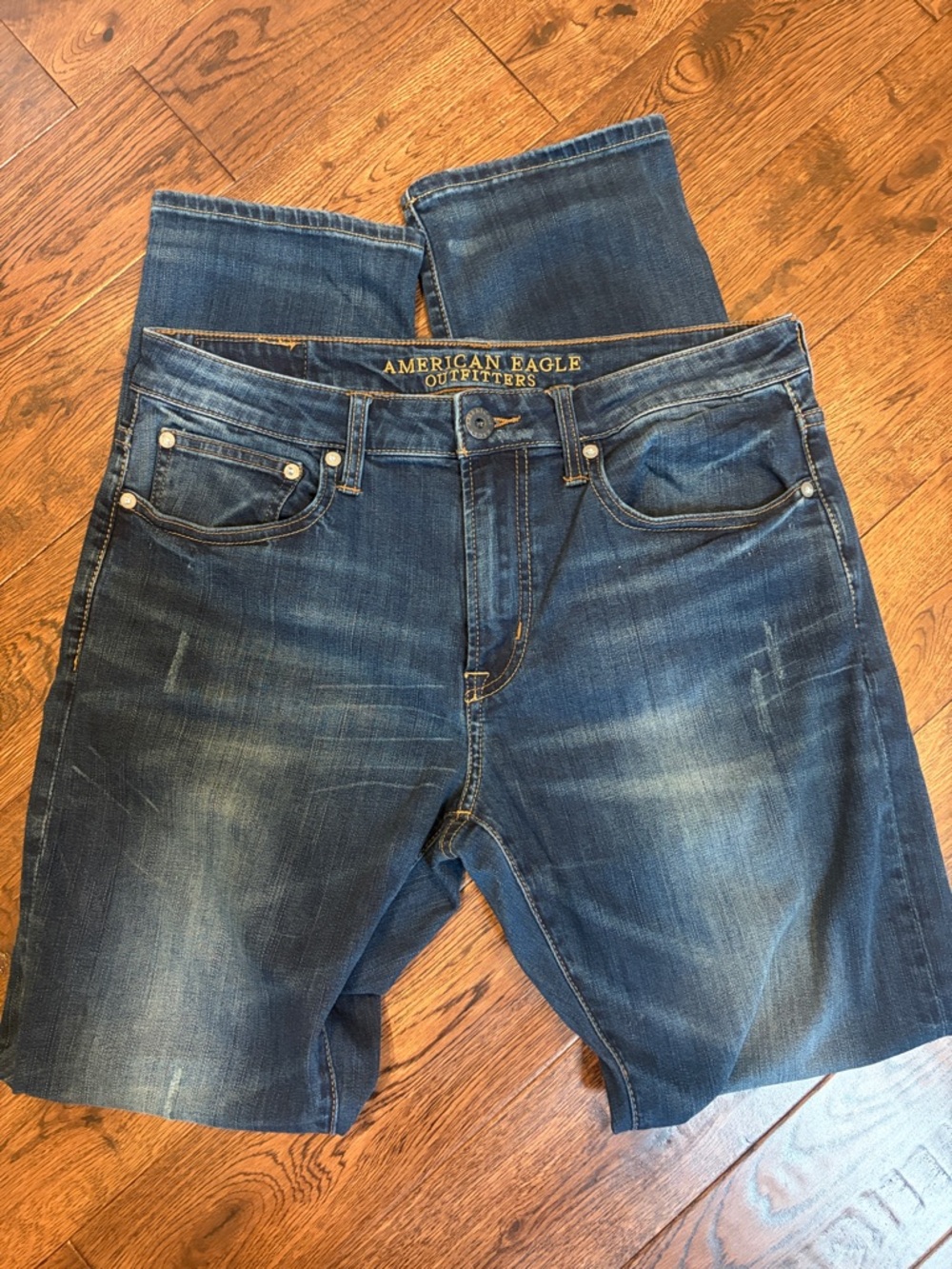 American Eagle Outfitters Men’s Dark Blue Straight SLIM Jeans 32x32